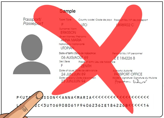 Wrong passport sample 2